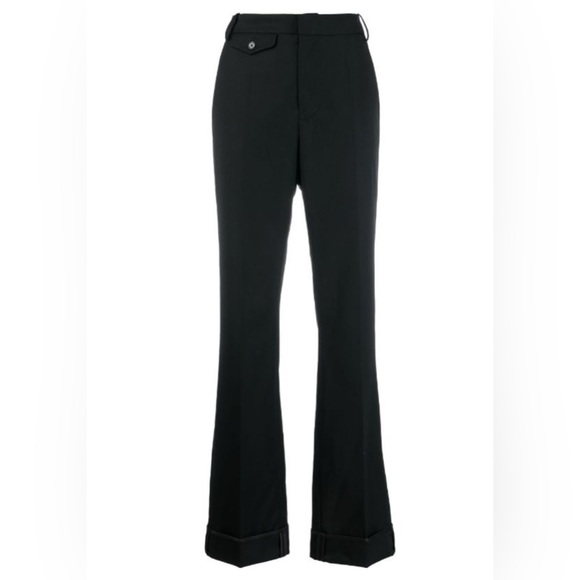 Zadig&Voltaire Poetia turn-up hem gabardine wool blend trousers - Picture 1 of 16